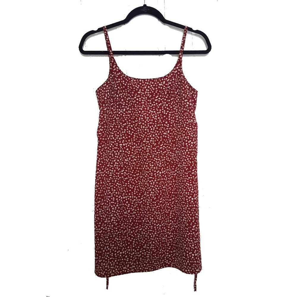 90's Red Floral Mini Dress